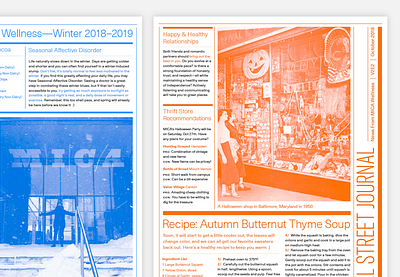 Stall Street Journal duotone graphicdesign newsletter typography
