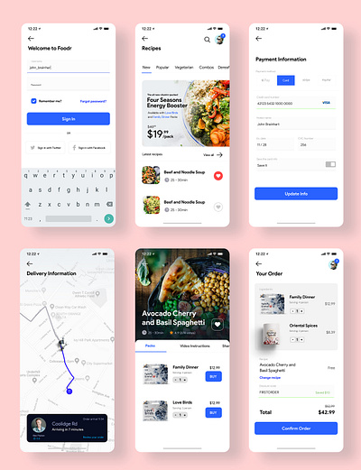 foodr app android delivery design food food app ios login order ui ui design ux ux design