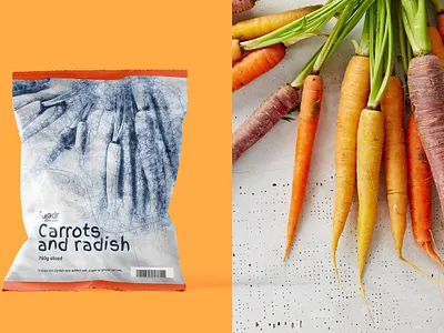 foodr packaging brand branding carrots food food delivery logo logo design package package design packaging packaging design