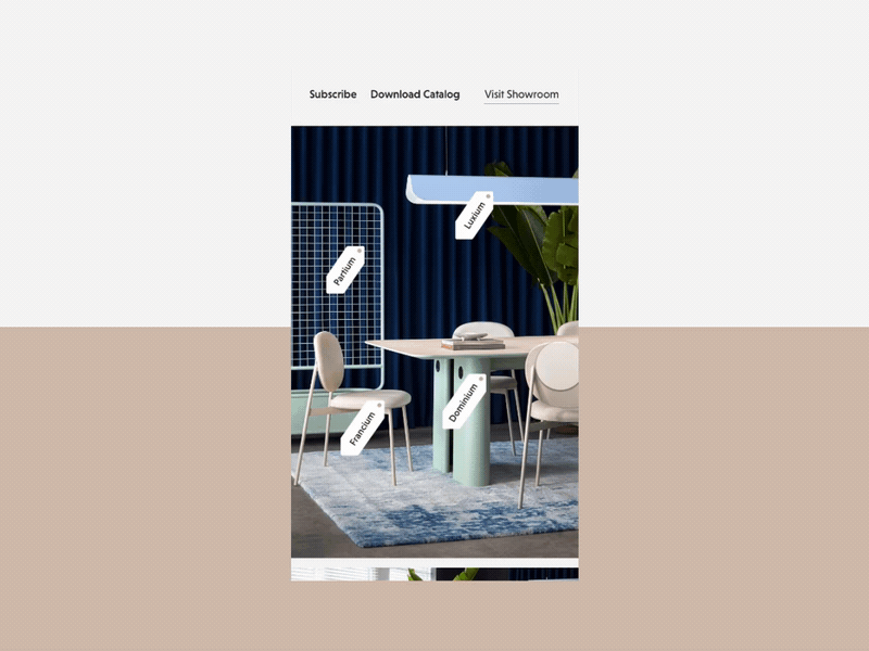 Playing with Origami Studio furniture furniture app furniture store furniture website interaction design mobile mobile app origami origami studio