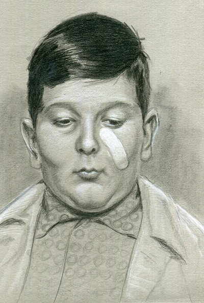 Sticking Plaster drawing illustration pencil drawing portrait sketchbook