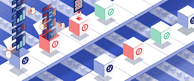 Incident Lifecycle abstract design futuristic illustration isometric tech vector