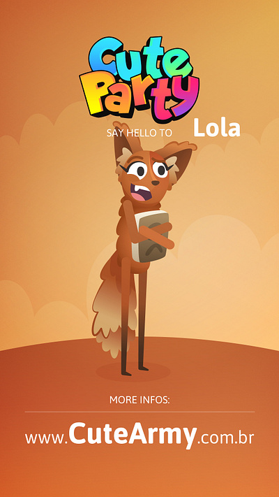 Lola Cute Party brown character cute army cute party game maned wolf wolf