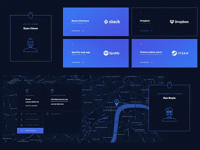 Web Development Agency - Design Elements clean contact design illustration lines map minimal simple ui webdesign