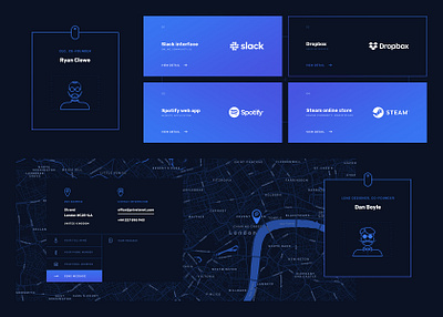 Web Development Agency - Design Elements clean contact design illustration lines map minimal simple ui webdesign