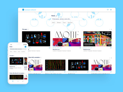 Webiste for instant-culturel.fr art direction cultural development direction artistique event find event platform ui design ux ui ux design website