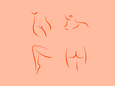 Feminie Figures female figure illustration lined simple women