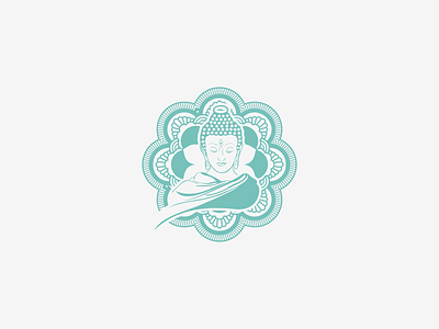 buddha design illustration logo typography vector