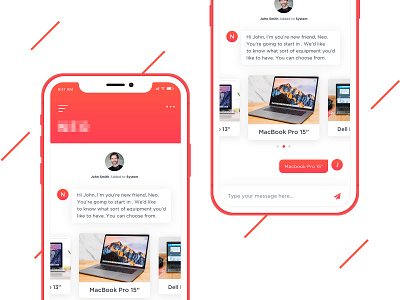 Chat Bot ECommerce Mobile App app design application bot chat chatbot color ecommerce homepage imhassanali interfeace ios app iphone app design message mobile app modern ui uiux ux web