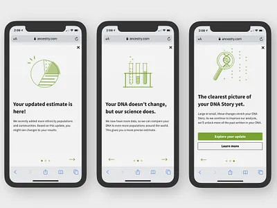 DNA Story - Results Update design ux
