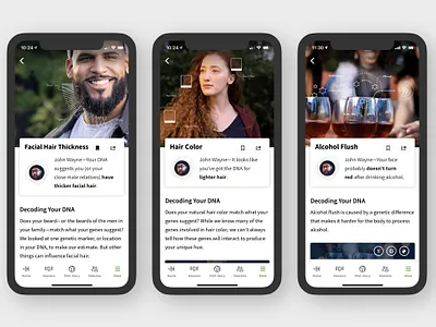AncestryDNA Traits - Trait Details app design illustration photography ux