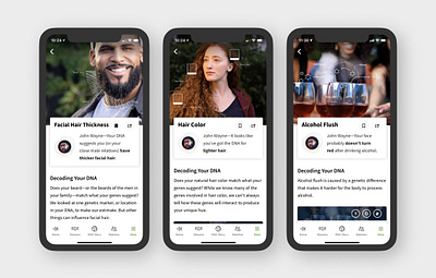 AncestryDNA Traits - Trait Details app design illustration photography ux