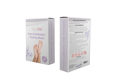 Foot Peeling Mask illustration mockup packaging