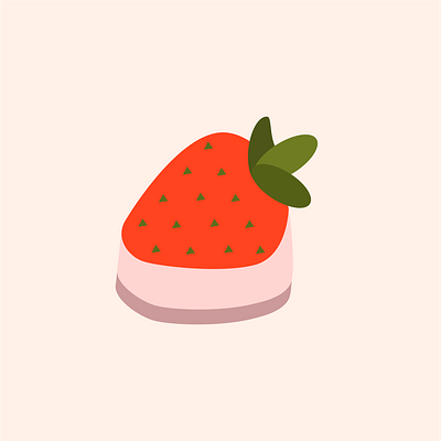 Strawberry illustration logotype vector