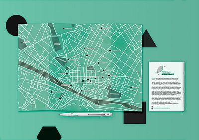 Firenze Atemporale- Map of firenze branding illustration minimal typography