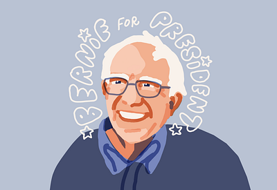 Bernie2020 art bernie bernie2020 berniesanders color design drawing illustration leah schmidt leahschm leahschmidt line portrait portrait art president