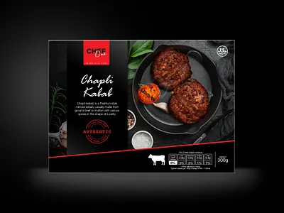 Chapli Kabab packaging design