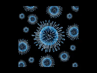 Microcosm COVID-19 abstract art biology coronavirus cosmos covid 19 illustration medical microbiology microcosm painting universe virus visual art