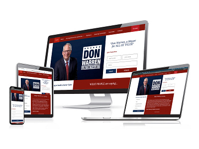 Don Warren for Mayor website politician web web design website design