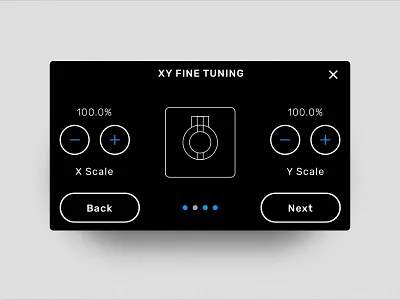 X - Y Axis Fine Tuning 3d 3d printer 3d printing dark mode design diagram formlabs interface ui ux
