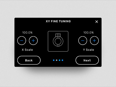 X - Y Axis Fine Tuning 3d 3d printer 3d printing dark mode design diagram formlabs interface ui ux