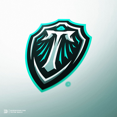 Triton Shield Logo Design crest crest design crests dasedesigns esports esports logo esports logos gaming gaming logo gem icon lettermark logomark metal shield sports logo t letter triton tritone