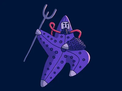 The Aquatic Superhero 💧🔱 character character design character illustration illustration procreate smashdraw