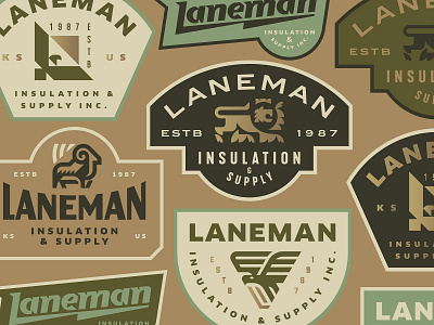 Ianeman Insulation badge crest lion ram