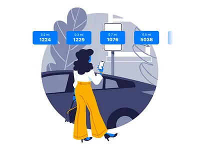 Onboarding Illustration - Animated animation car drawing fashion flat illustration motion motion design parking passport sign ui ui design ux ux design vector woman