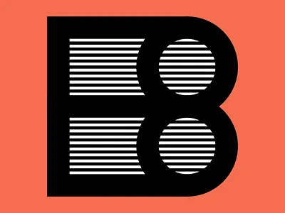 36 days of type B alphabet b design font graphics illustrator lettering lines logo orange retro thick lines type typography