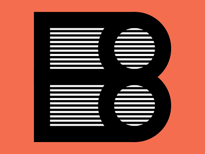 36 days of type B alphabet b design font graphics illustrator lettering lines logo orange retro thick lines type typography