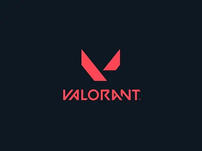 VALORANT future futuristic gaming logo red riot typogaphy v valorant video game