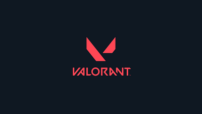 VALORANT future futuristic gaming logo red riot typogaphy v valorant video game