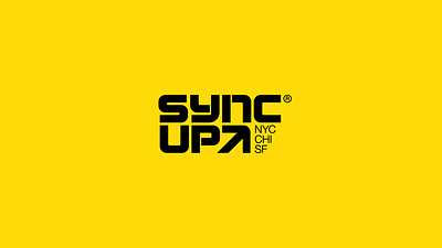 SYNC UP arrow chicago concert custom electronic logo music nyc san francisco typography