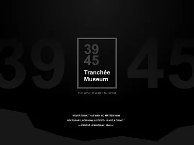 1939-1945 Tranchee Museum branding design logo sketch vector