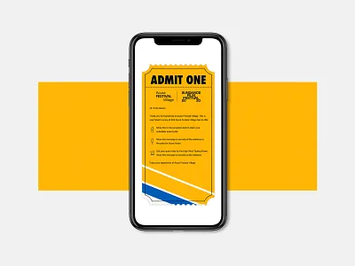 Acura Festival Village Ticket design sundance ticket typography ui