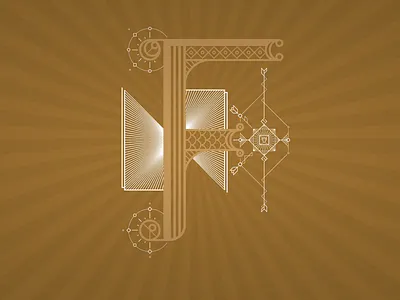 36daysoftype – F 36days 36daysoftype art deco lettering type typo