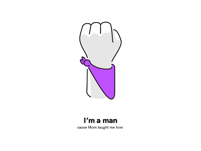 I'm a man female feminism fist illustration mom woman