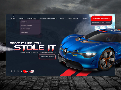 ASB Racing Banner design ui design web banner web design