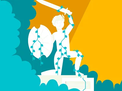 Grec Statue character character design color flatdesign identity vector vegetable