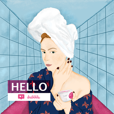 1 x Dribbble invite charachter illustration invitation invite giveaway women in illustration