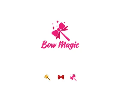 Bow Magic Logo Concept. brand identity branding corporate identity icon logo logo design logo design concept logo designer logotype magic minimal monogram symbol typography vector