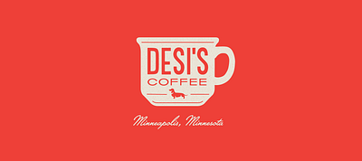 Desi's Coffee brand identity branding coffee shop handlettered icon identity illustrator lockup logo logo design logo lockup logotype typography vector