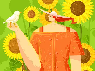 spring app design illustration ui