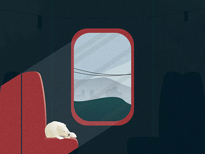 Wolf on a Train adobe after effect animation color theory design grain graphic graphicdesign halftone illustraion illustrator motion design motiongraphics travel wolf