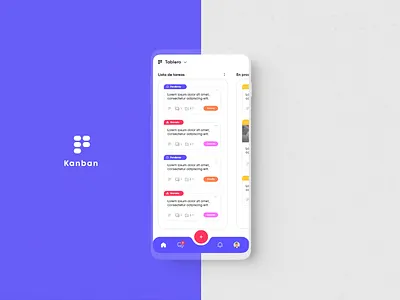 Kanban app app design flat mobile product design ui ux visual design