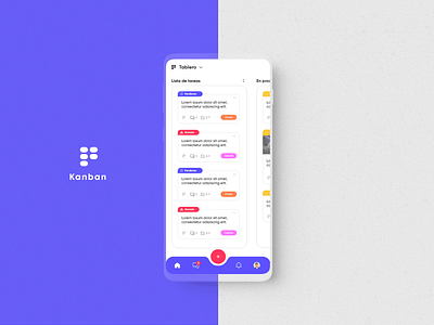 Kanban app app design flat mobile product design ui ux visual design