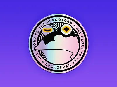 All Glory to the Hypnotoad - Holographic Sticker alien design futurama holographic holographic sticker hypno hypnotic hypnotoad sticker design sticker mule stickermule stickers
