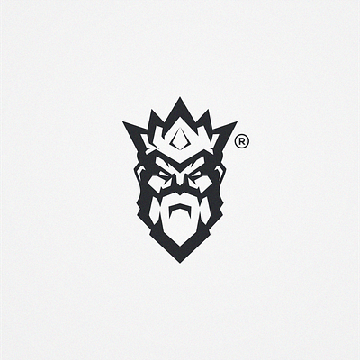 THE KING LOGO DESIGN beard brand branding character design designs esport esports icon illustration king logo mascot royal sports