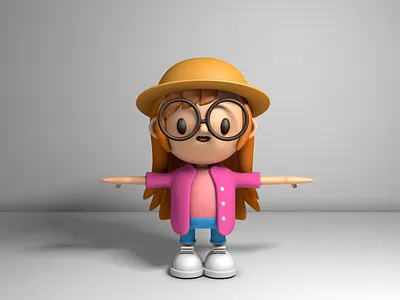 Girl 4d，create branding cinema concept design difference illustration ui ux